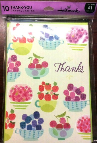 THANK YOU Cards - 10 Card Pacs - all same design, 3 Styles Hallmark brand V20 - Picture 4 of 7