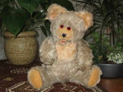 Antique Fechter Austria Bear Rare Gray Mohair 15 Inch 1960s | eBay