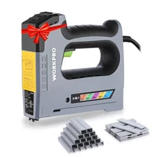 WORKPRO 5 in 1 Electric Staple Gun 110V Corded Brad Nailer w/2000 Staples & Nail