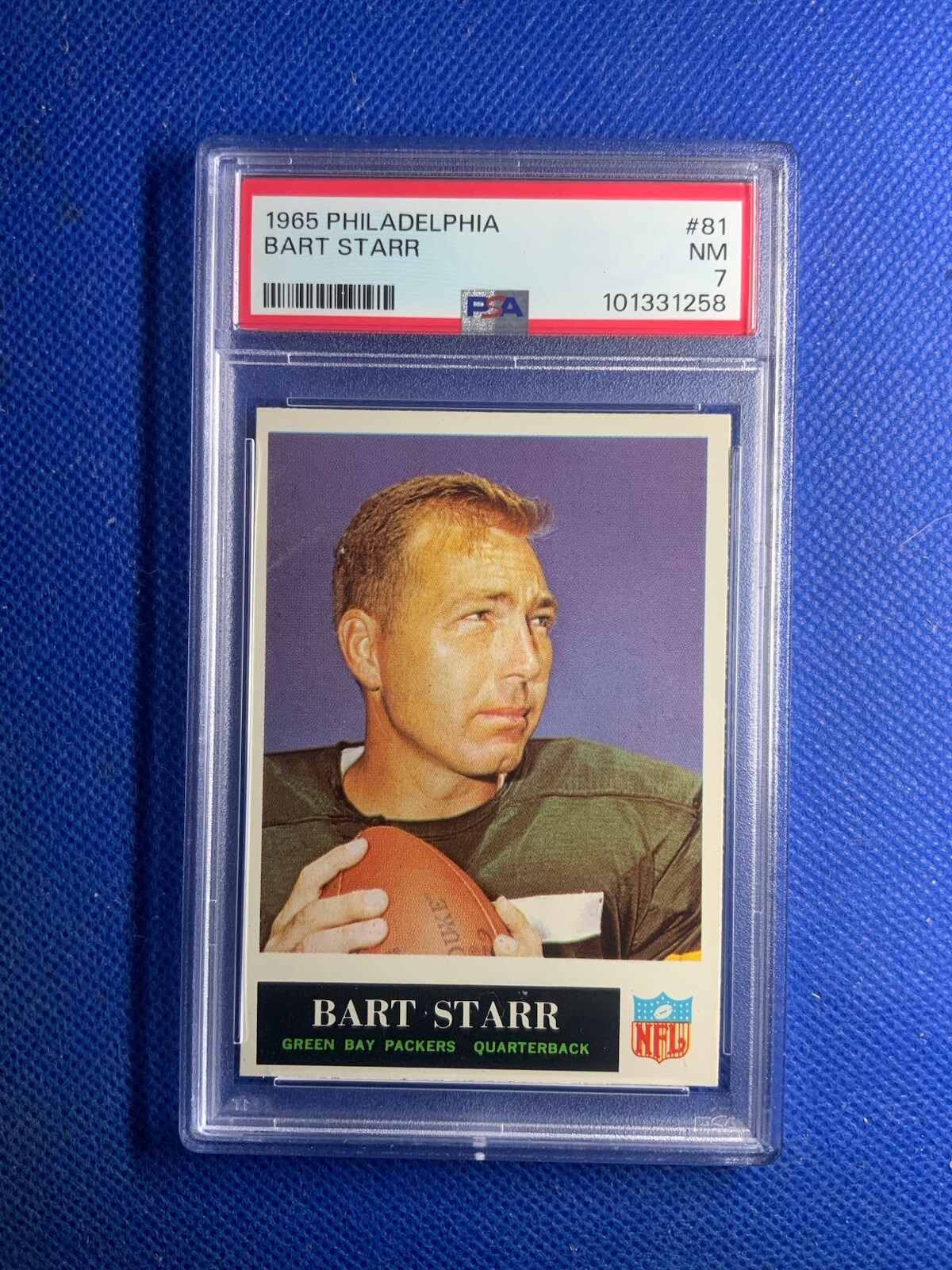 1965 Topps / Philadelphia Bart Starr #81 - Green Bay Packers - HOF - PSA 7