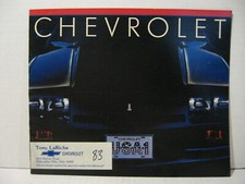 1983 Chevrolet Camaro Monte Carlo Malibu Corvette Car Dealer Brochure Catalog