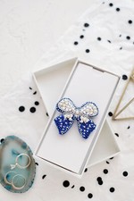 DIY Jewelry Make Beading Kit Pin Pearl Bow Brooch Bead Embroidery Needlepoint