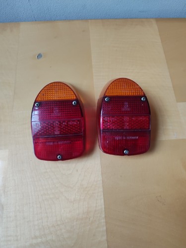 2x VW Käfer Rücklicht Rücklichtglas 43237R7 BS 2515 Gr.2 Rot Orange
