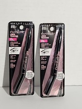 Maybelline Curvitude Liner Liquid Eyeliner 410 Black Ultra Fine Tip Pen x2