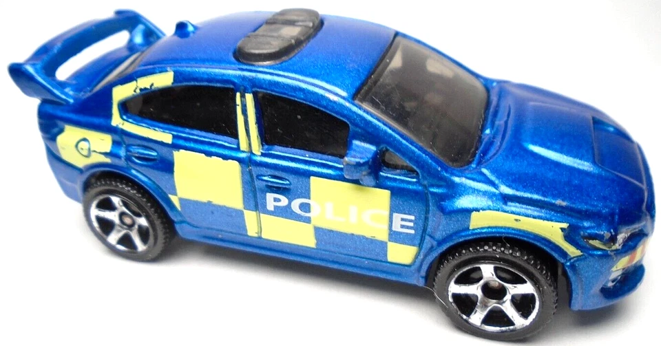 2017 MATCHBOX '15 SUBARU WRX STI BLUE 1:64 DIECAST 2 3/4" POLICE CAR W/ YELLOW - Image 2 of 4