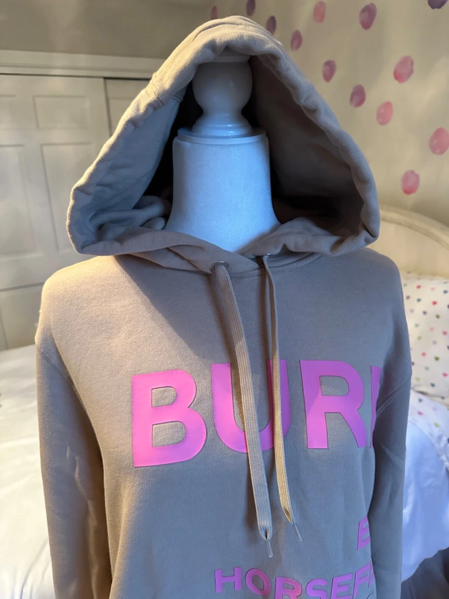 Burberry hoodie pink sale