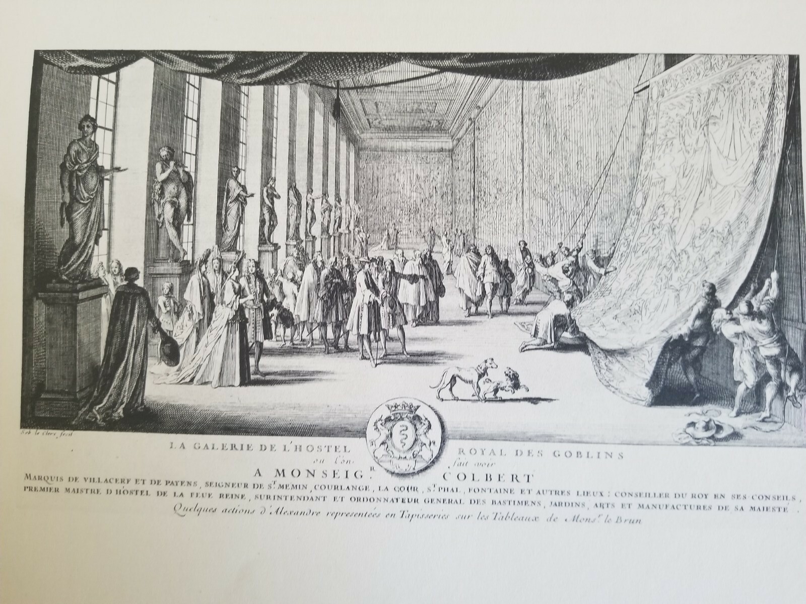 17.5" x 12.5" VTG ETCHING PRINT.3 ETCHINGS BY LE CLERC ON SINGLE SHEET