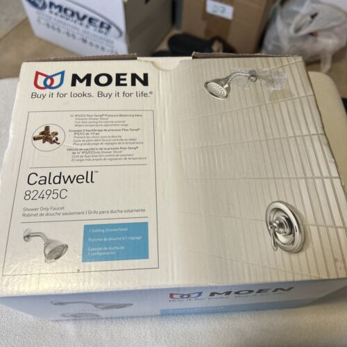 Moen Caldwell 82495C Single Handle Posi-Temp Shower Only w/ Valve w/ Head