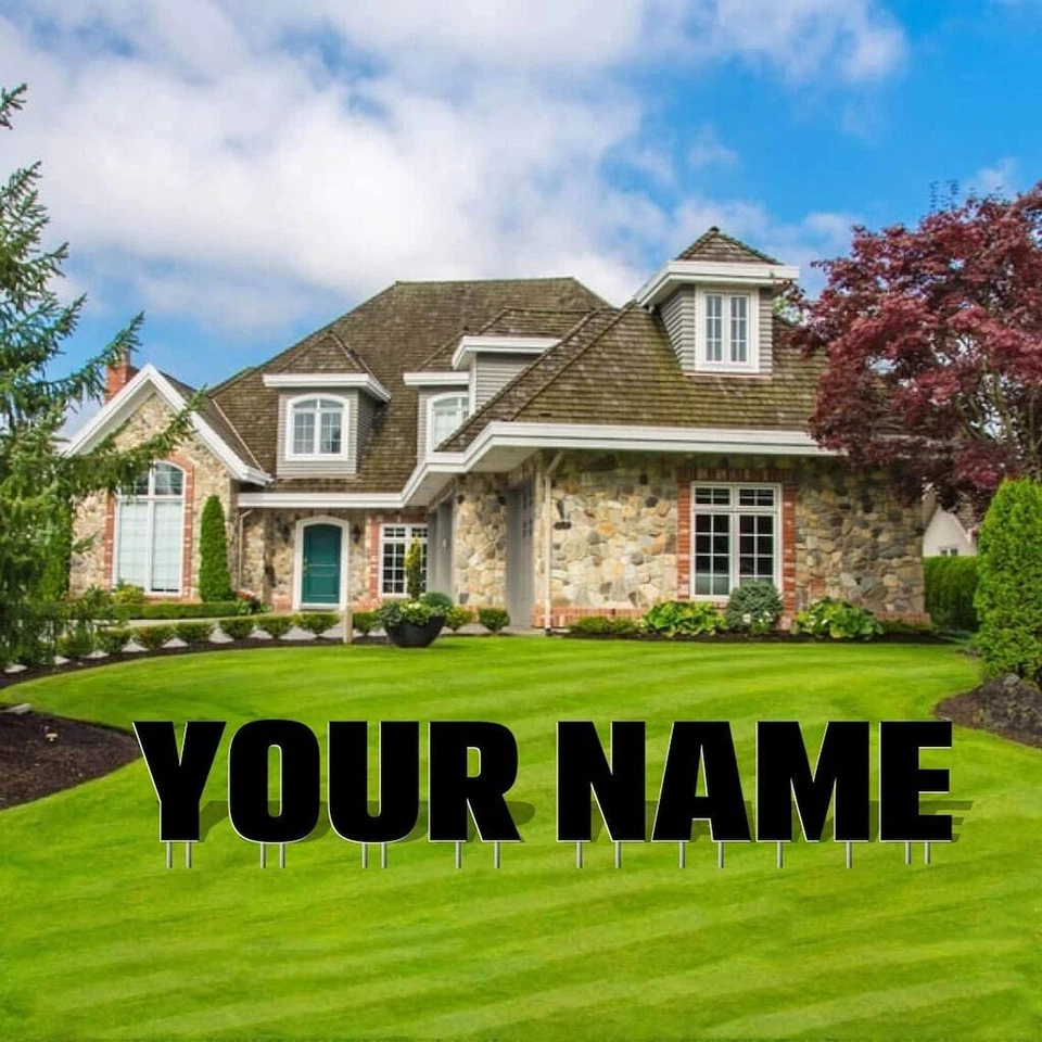 Letras de gramado personalizadas Breuer de 20 pol., letras de quintal personalizadas com estacas VictoryStore - Imagem 3 de 4