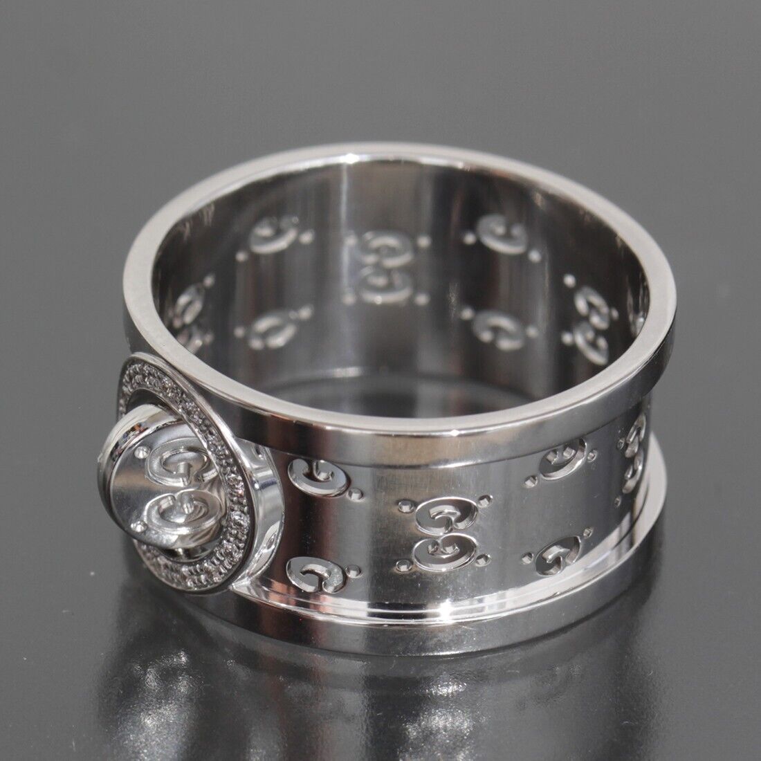 GUCCI Icon Twirl Diamond Ring US9.5 K18 7.6g Reversible GUCCI Icon Twirl Diamond Ring US9.5 K18 7.6g Reversible