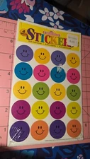 Vintage Stickers Paper Magic Group Stickers Smile Faces Trendy 4 Sheets 