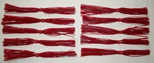 10 Custom Made Silicone Spinnerbait Skirts(Red Bug)-Bass Fishing-Fishing-"NEW"