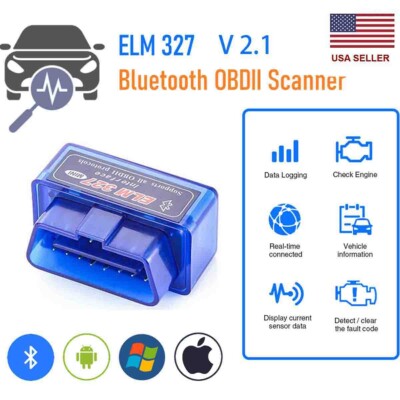 ELM327 OBD2 Code Reader Bluetooth Auto Interface Adapter Scanner Tool For iPhone