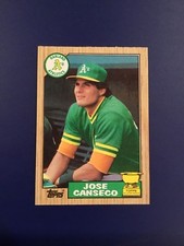 1987 Topps # 620 JOSE CANSECO Topps Gold Cup ALL STAR ROOKIE Look !