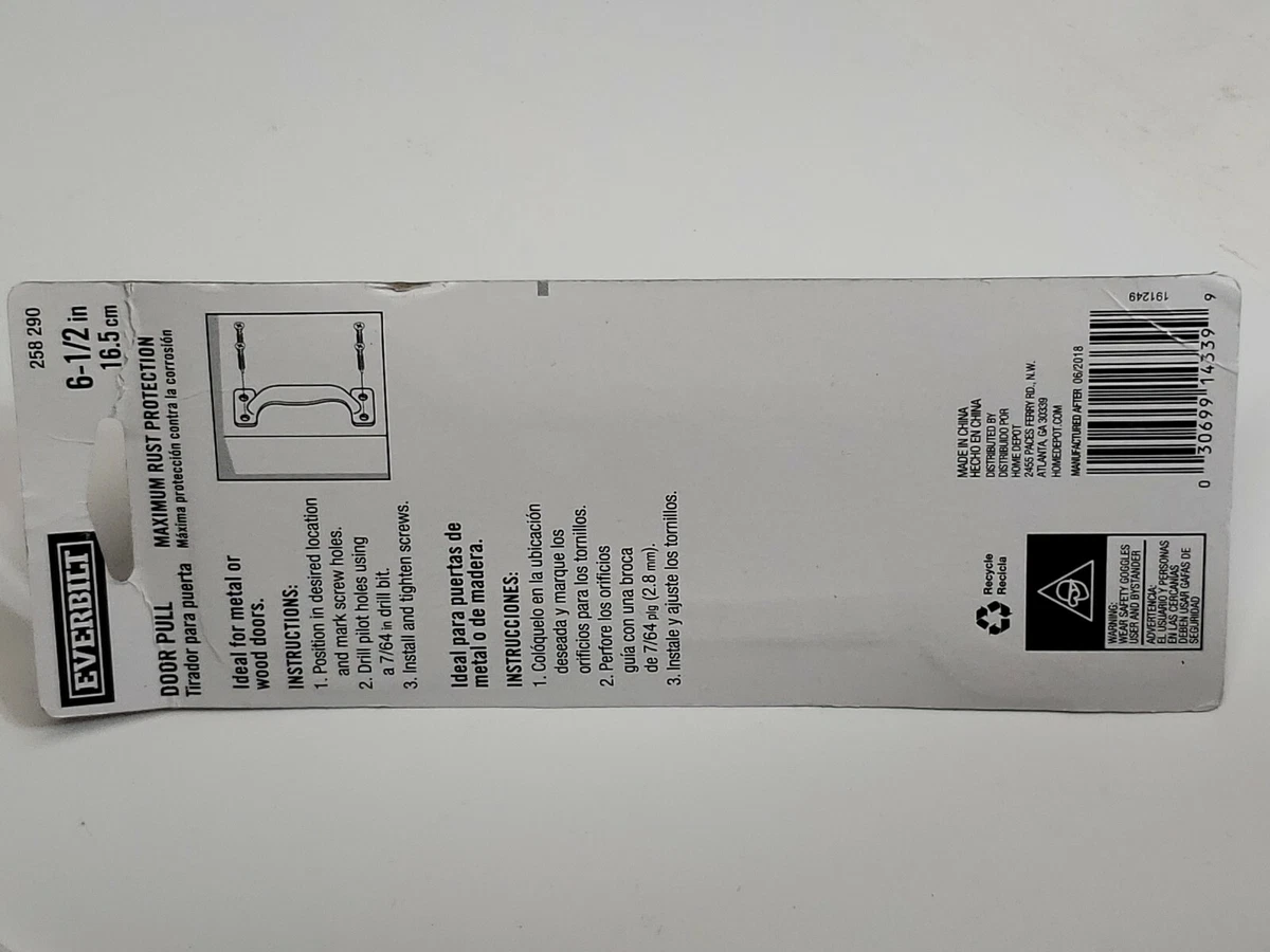 Everbilt Stainless Steel Decorative Sliding Door Hardware Instructions