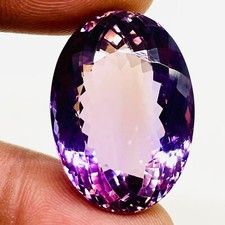 VVS 45.85 Cts Natural Amethyst 26x19mm Oval Cut Untreated Loose Gemstone