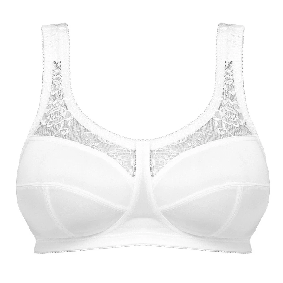 UK Ladies Wireless Minimiser Bra Non Wired Comfort Sleep Plus Size Full Support - Image 4 of 4