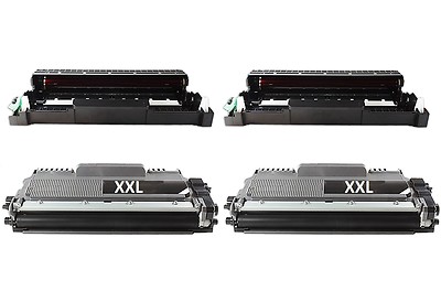 2 Trommel Rebuilt + 2 Toner kompatibel für Brother HL-5240 DCP-8060DN DCP-8065DN