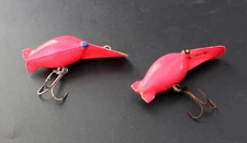 Set of 2 - Eddie Pope Luhr Jensen Hot Shot,Size M3 (Silent),#13, Fluorescent Red