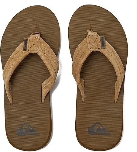 Quiksilver Boy's Carver Suede Fixed Strap Kids Flip Flop - Size 10 - S213 - Image 4 of 4