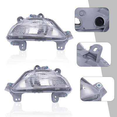 Pair Front Bumper Turn Signal Lights Fog Lights Lamps for Mazda 3 2014 2015 2016