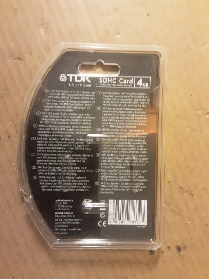TDK CLASS 4 SDHC CARD 4GB  - New - Sealed - Image 4 of 4