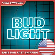 BUDLIGHT Neon Sign Light Beer Sign for Club Bar Pub Wall Decor LED 17.7"x9"