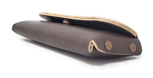 Leather Glasses Case Eyeglass Case Sunglass Case Genuine Leather Slim Glasses - Picture 2 of 9
