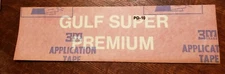 Vintage Gulf GULF SUPER Gas Pump Decals 16" x 4.75"  NOS Original sticker/paper 