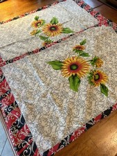 Pair Of Cool Sunflower Rustic Americana Pillowcases 29 X 18