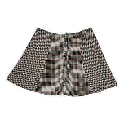 American Eagle Outfitters Size Brown Black Plaid Casual Swingy Skirt 