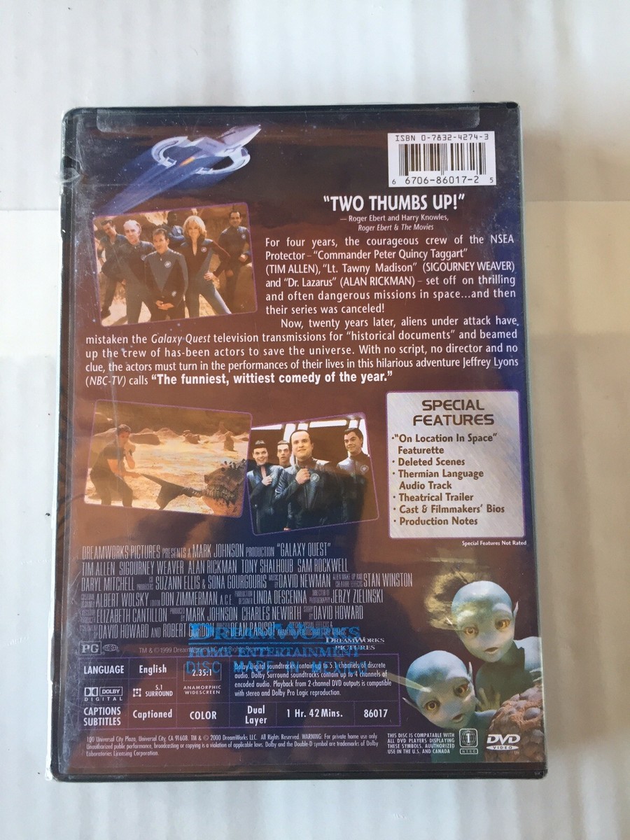 NEW Galaxy Quest (DVD) Tim Allen, Sigourney Weaver, Alan Rickman