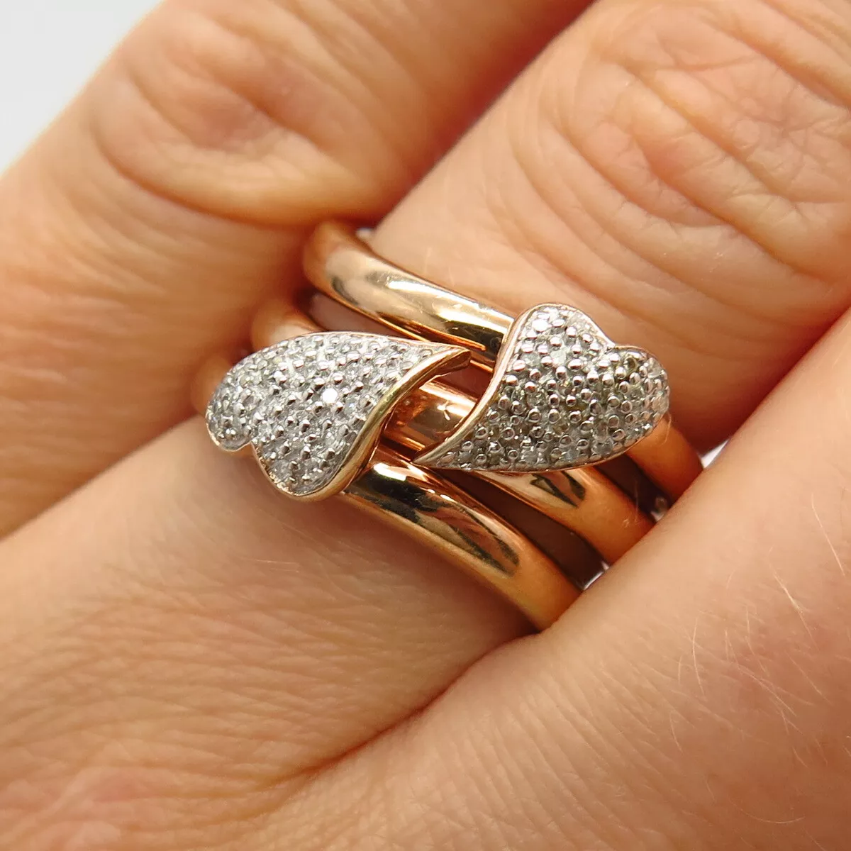 925 Sterling Silver Gold Plated JWBR Kay Jewelers Real Diamond