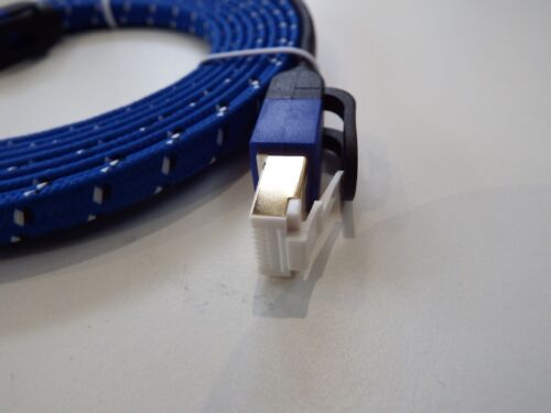 3m FLAT CAT7 Shielded 600MHz 10Gbps Ethernet LAN High Speed Cable RJ45 BLUE - Picture 3 of 4