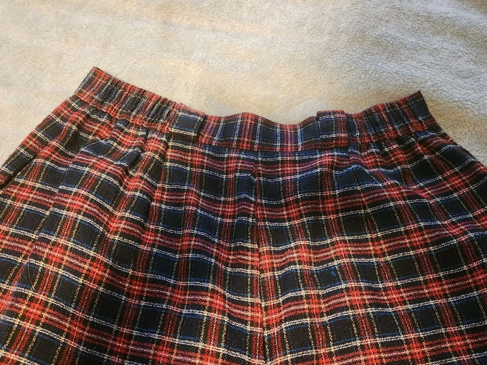 Pantalones Cortos De Colección Sag Harbor Para Mujer Talla 10 Vestido A Cuadros Rojo/Blanco/Azul Foto 3 de 4