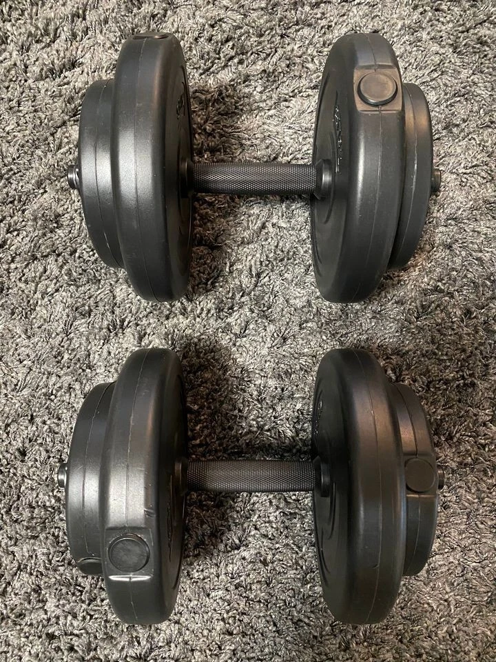 40 lbs Dumbbell Set 20 lbs Each Home Gym Workout Sturdy Weights Quality Fitness