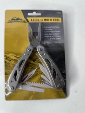 Ridgeline 13-in-1 Multi Tool Stainless Steel Pliers Knife Nylon Case New Sealed