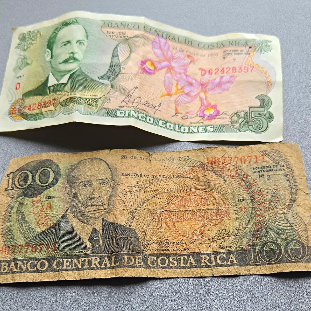 Costa Rican Paper Money 1993 for sale | eBay