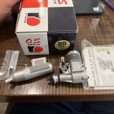 O.S.MAX-20FP 3.46cc Vintage 2 stroke glow engine for R/C airplanes New f/s