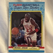 1988-89 Fleer Superstar Sticker - Michael Jordan 7