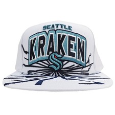 Seattle Kraken Mitchell & Ness NHL Snapback Hat Cap Earthquake Art NWT