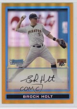 2009 Bowman Draft Prospects Chrome Gold Refractor /50 Brock Holt #BDPP25 1p4v