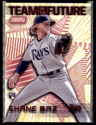2022 Topps Stadium Club Red Foil Shane Baz Rays TOF-19 RC