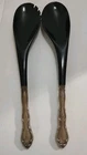 Towle FONTANA Sterling Silver Salad Serving Set with Black Nylon Bowl Ends 12"