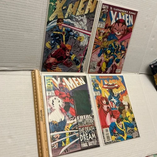 Vintage X-Men Comic Book Lot Issues # 1 14 25 & 26 Marvel 90s New Series Jim Lee