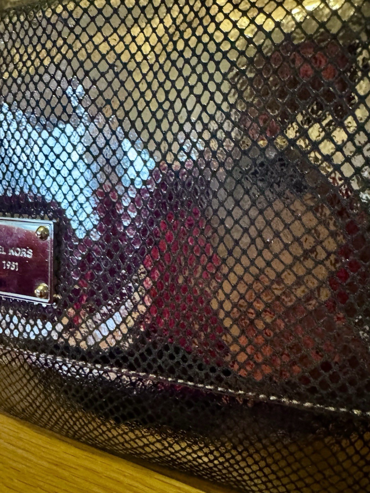 MICHAEL KORS Shoulder Bag Python Leather Clutch C… - image 10