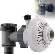 12355 Large Inlet Air Nozzle with Plunger Valve for Intex 1 Inch, Black 