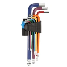 9pcs Ball End Hex Key Wrench Set 1.5-10mm Long Arm L-Shape Metric Wrenches