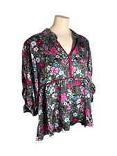 UMGEE NWT Large Colorful Floral Babydoll Top ...