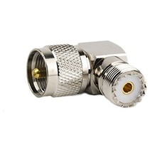 DHT Electronics RF coaxial Coax Adapter UHF Male PL259 to Small, Silver